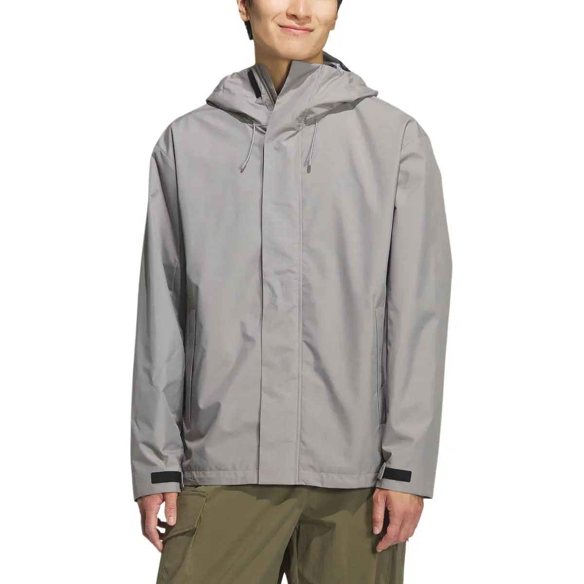 Adidas Casual Jackets Unisex Pure Ice Gray Hooded Moderate Other