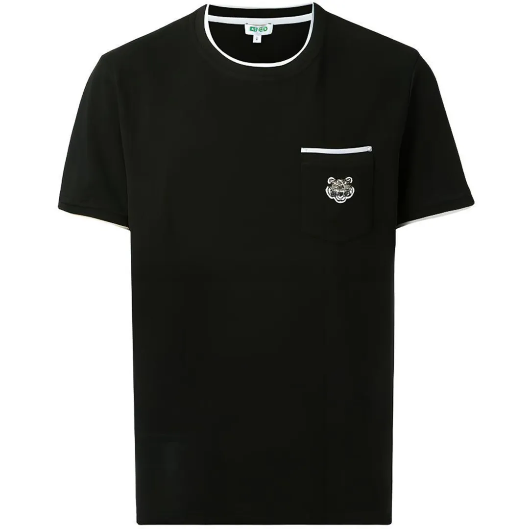 KENZO T Shirts Men's Black Crew Neck Moderate Straight Fit