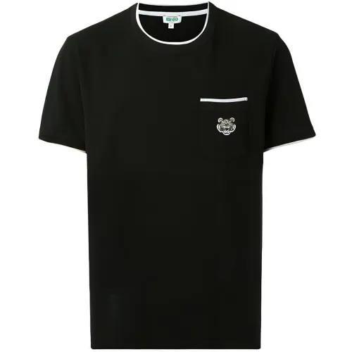 KENZO T Shirts Men's Black Crew Neck Moderate Straight Fit