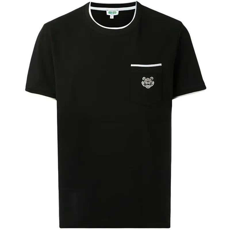 KENZO T Shirts Men's Black Crew Neck Moderate Straight Fit