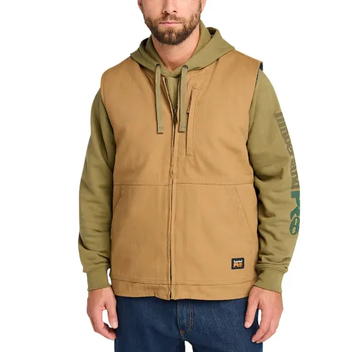 Timberland PRO Vests Men's Earth Yellow Baseball Collar Moderate Other