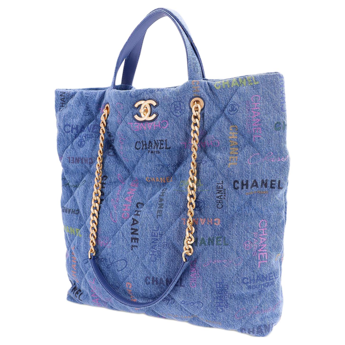 Женская сумка Chanel MAXI (синяя) — фото 2