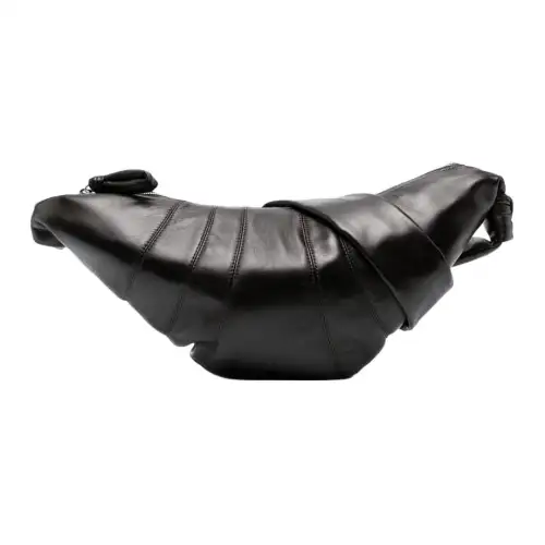 Lemaire Lambskin Croissant Bag Crossbody Bag Medium Unisex Dark Chocolate