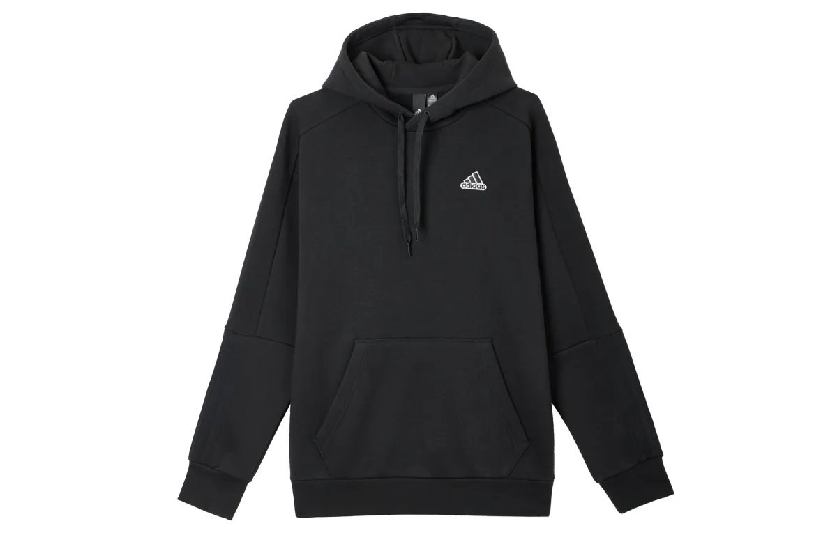 Adidas Sweatshirts Men's Black Hooded Moderate Straight Fit