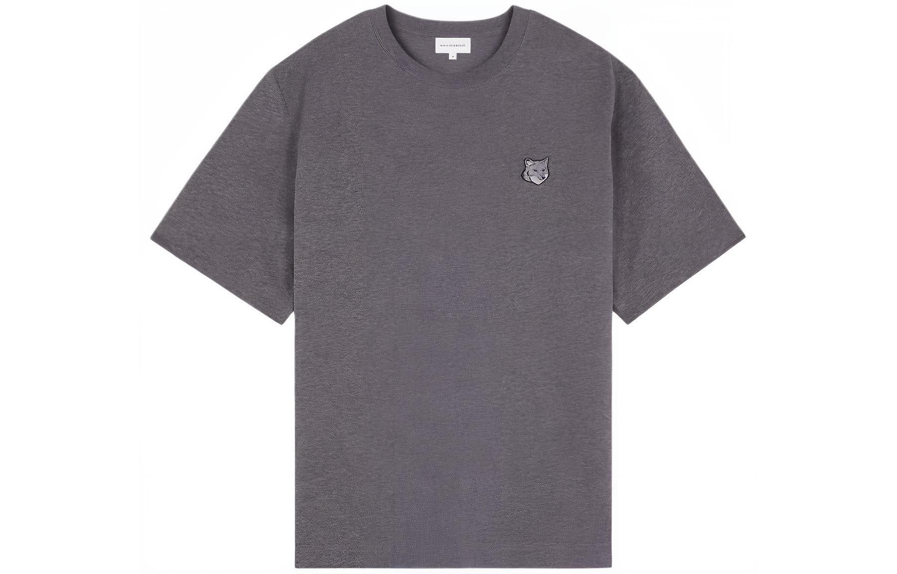 Мужские футболка Maison Maison Kitsune SS24 (серая)