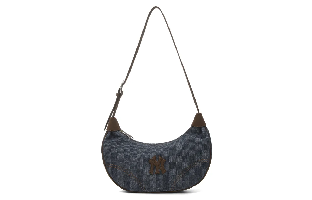 MLB New York Yankees Polyester Shoulder Bag, One Shoulder Unisex Indigo