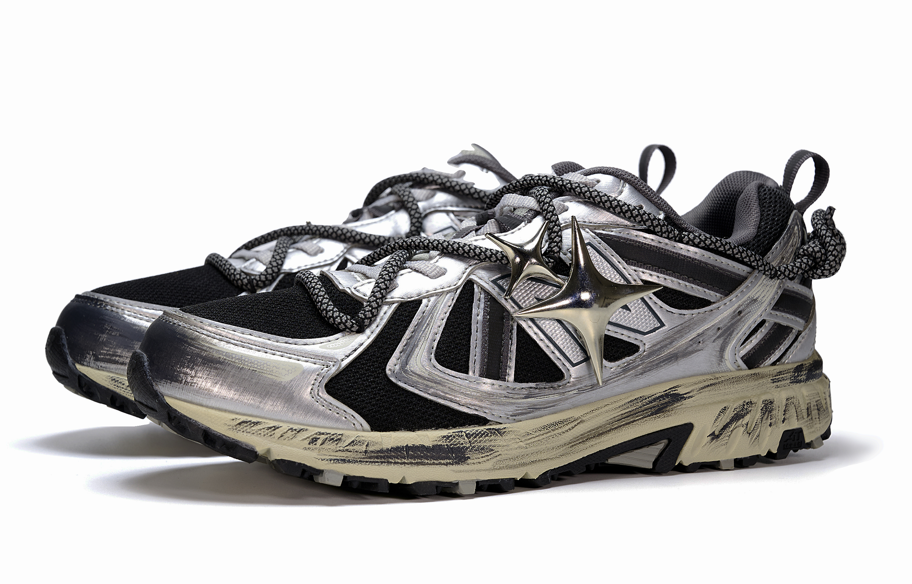 New Balance NB 410 V5 Synthetic Leather, Mesh Abrasion Resistant Breathable Low top Running Shoes Unisex Silver