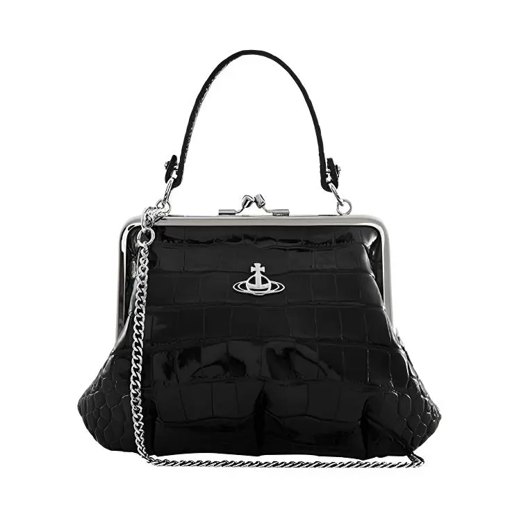 Vivienne Westwood Vivienne Westwood Calfskin Dumpling Bag, Shoulder Bag, Crossbody Bag, Handbag, Wallet Regular Women's
