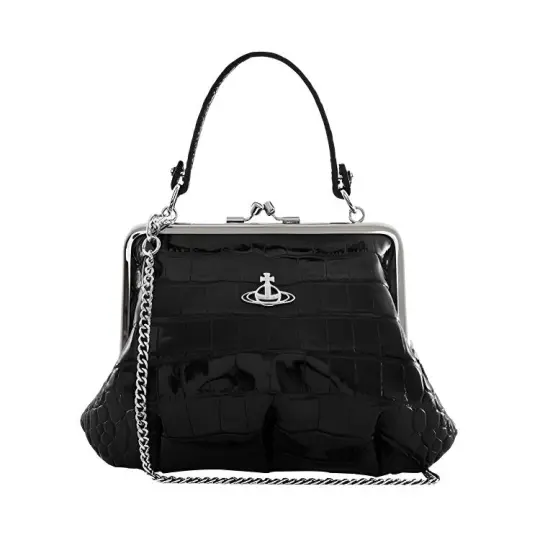 Vivienne Westwood Vivienne Westwood Calfskin Dumpling Bag, Shoulder Bag, Crossbody Bag, Handbag, Wallet Regular Women's
