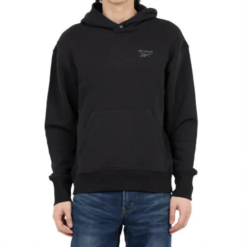 Reebok Sweatshirts Unisex Black Hooded Moderate