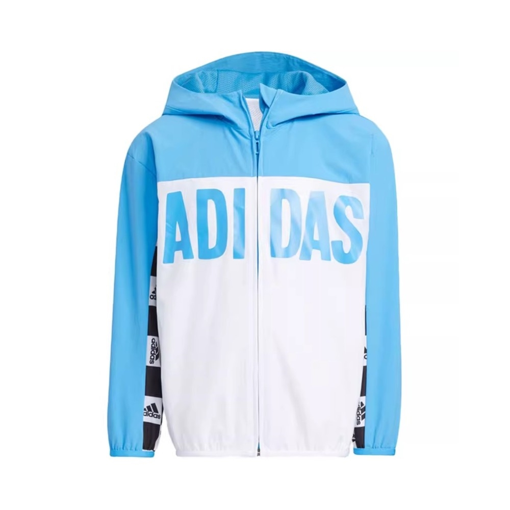 Куртка adidas Детская с логотипом (голубая)