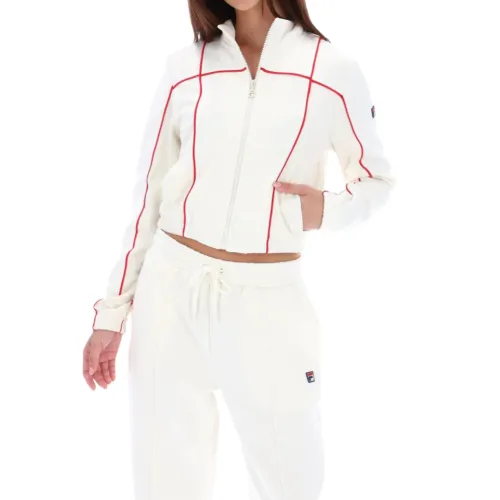 FILA Jackets Women's White Stand Collar Moderate Other