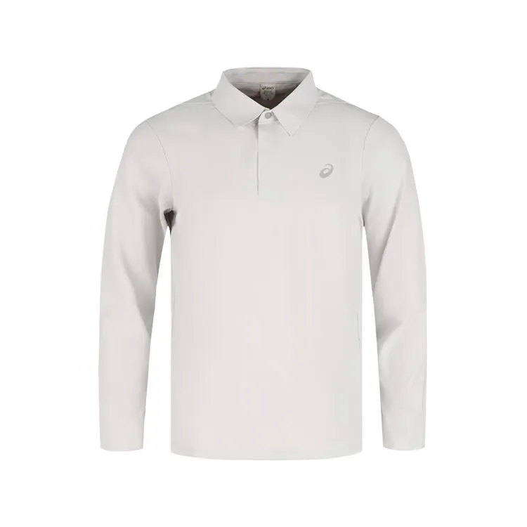 ASICS Polo Shirts Men's Gray Polo Collar Moderate Other