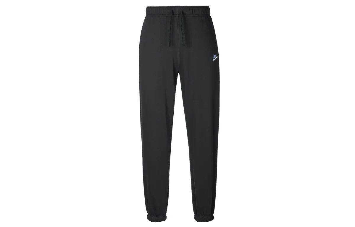 Nike Solid Color Logo Embroidered Elastic Cuff Fleece Lined Thermal Knitted Sweatpants Women's Black