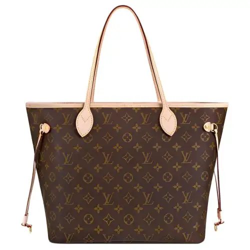 LOUIS VUITTON NEVERFULL Coated Canvas With Cow Leather Tote Bag, Shopping Bag, Combo Bag, Handbag, Shoulder Bag Medium