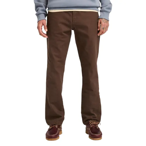 Timberland Casual Pants Men's Dark Brown Moderate Straight Fit Pants