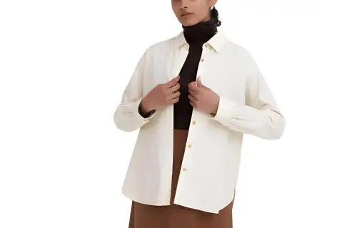 UNIQLO Shirts Women's Ivory Pointed Collar Moderate Other