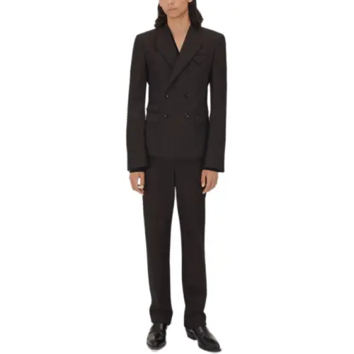 Bottega Veneta Business Suits Men's Dark Chocolate Suit Collar Moderate Other
