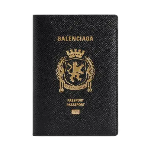 Balenciaga Logo Printed Passport Holder