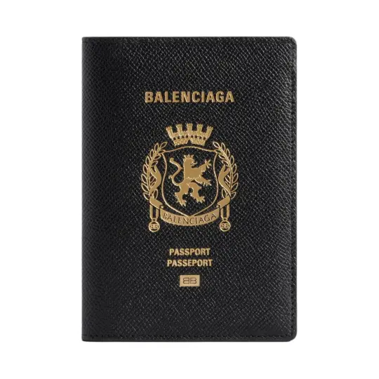Balenciaga Logo Printed Passport Holder