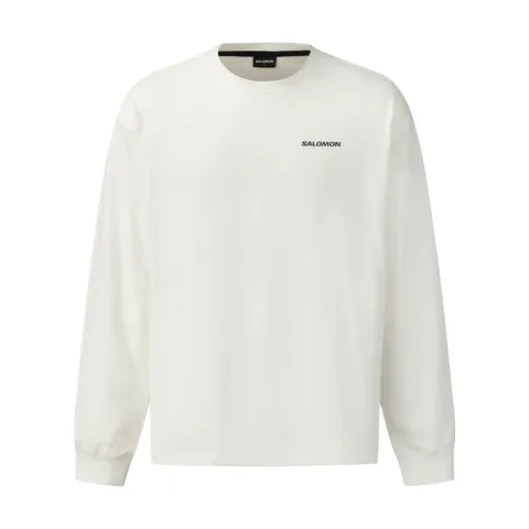 SALOMON Sweatshirts Unisex Ecru Crew Neck Moderate Straight Fit