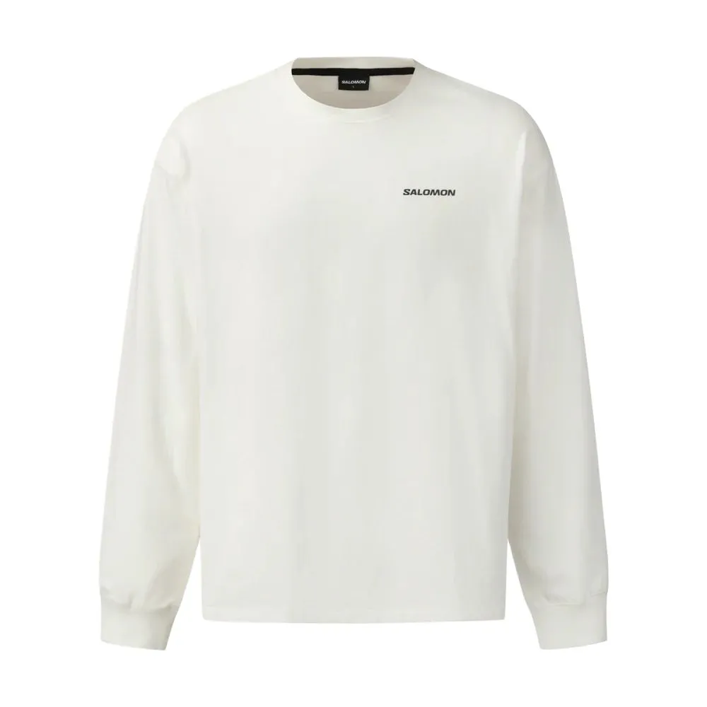 SALOMON Sweatshirts Unisex Ecru Crew Neck Moderate Straight Fit