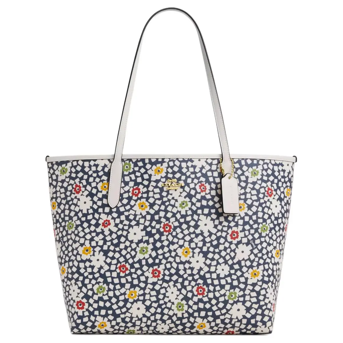COACH City Coated Canvas Handbag, Shoulder Bag Large Women's Multicolor