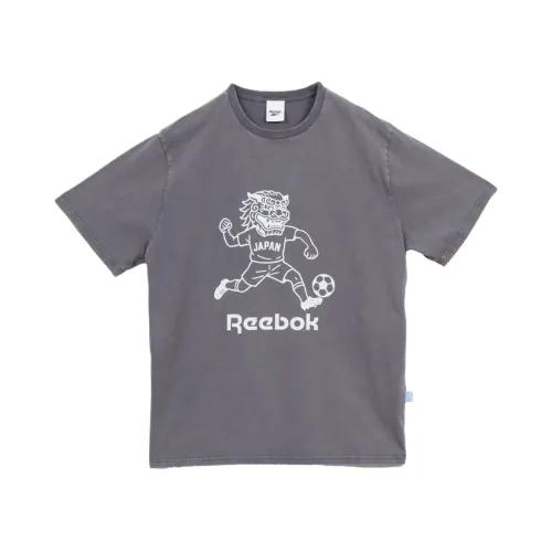 Reebok T Shirts Unisex Blue Crew Neck Moderate Straight Fit