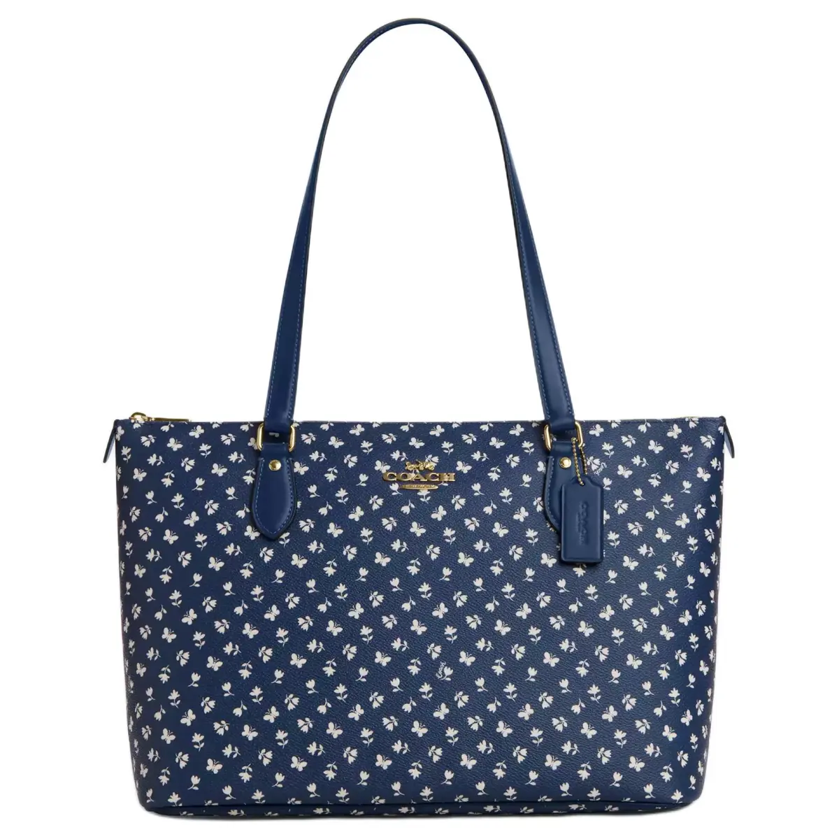 COACH Gallery Coated Canvas Tote Bag, Shopping Bag, Handbag, Shoulder Bag Large Women's Blue