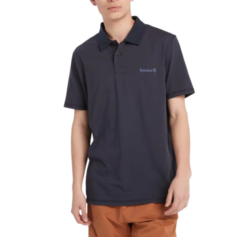 Timberland Polo Shirts Men's Black Polo Collar Moderate