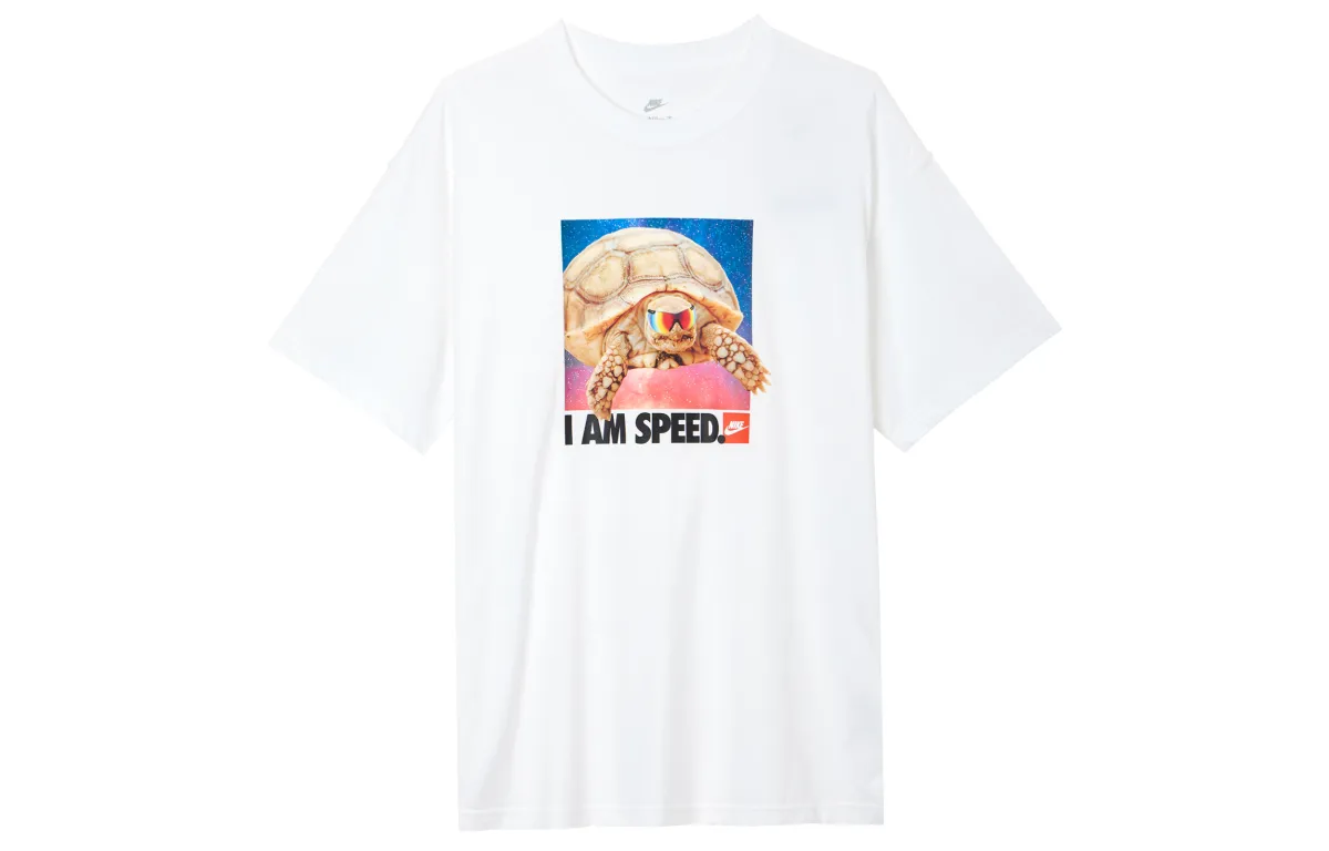 Nike T-Shirts Men's White Crew Neck Moderate