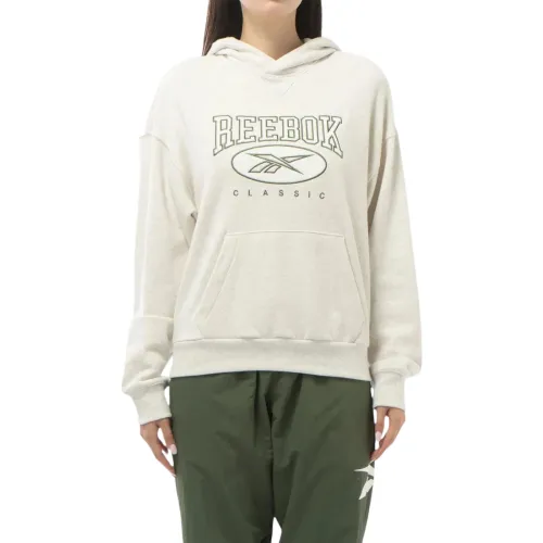 Reebok Sweatshirts Women's White Hooded Moderate