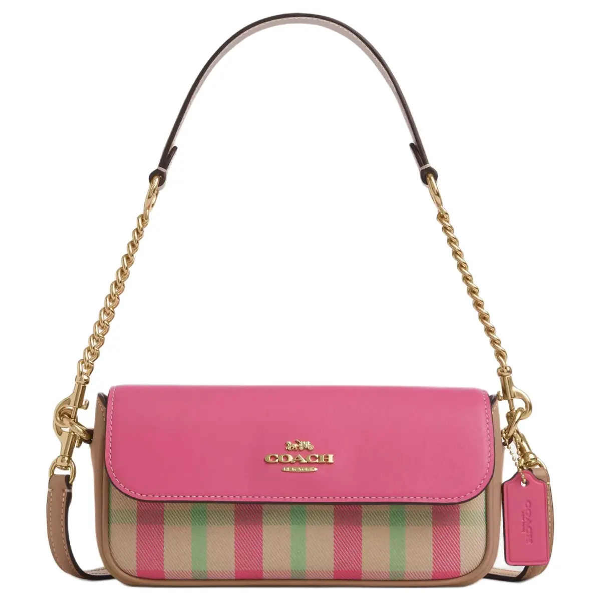 COACH Hailey PVC Shoulder Bag Small Women's Pink