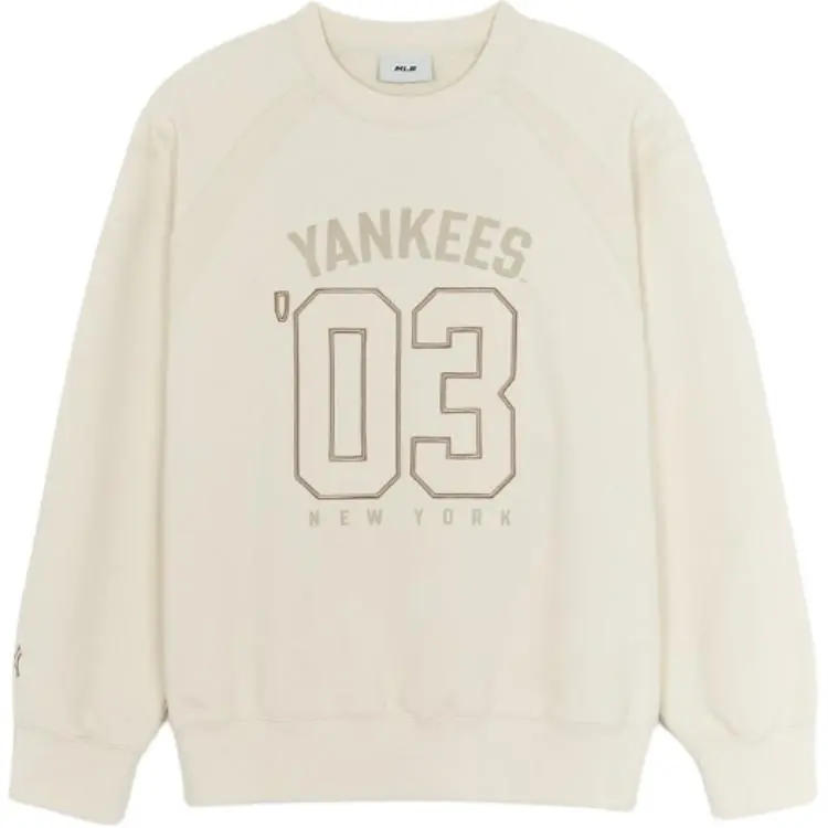 MLB Sweatshirts Unisex Beige Crew Neck Moderate