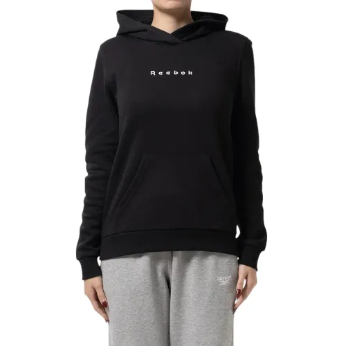 Reebok Sweatshirts Women's Black Hooded Moderate Regular