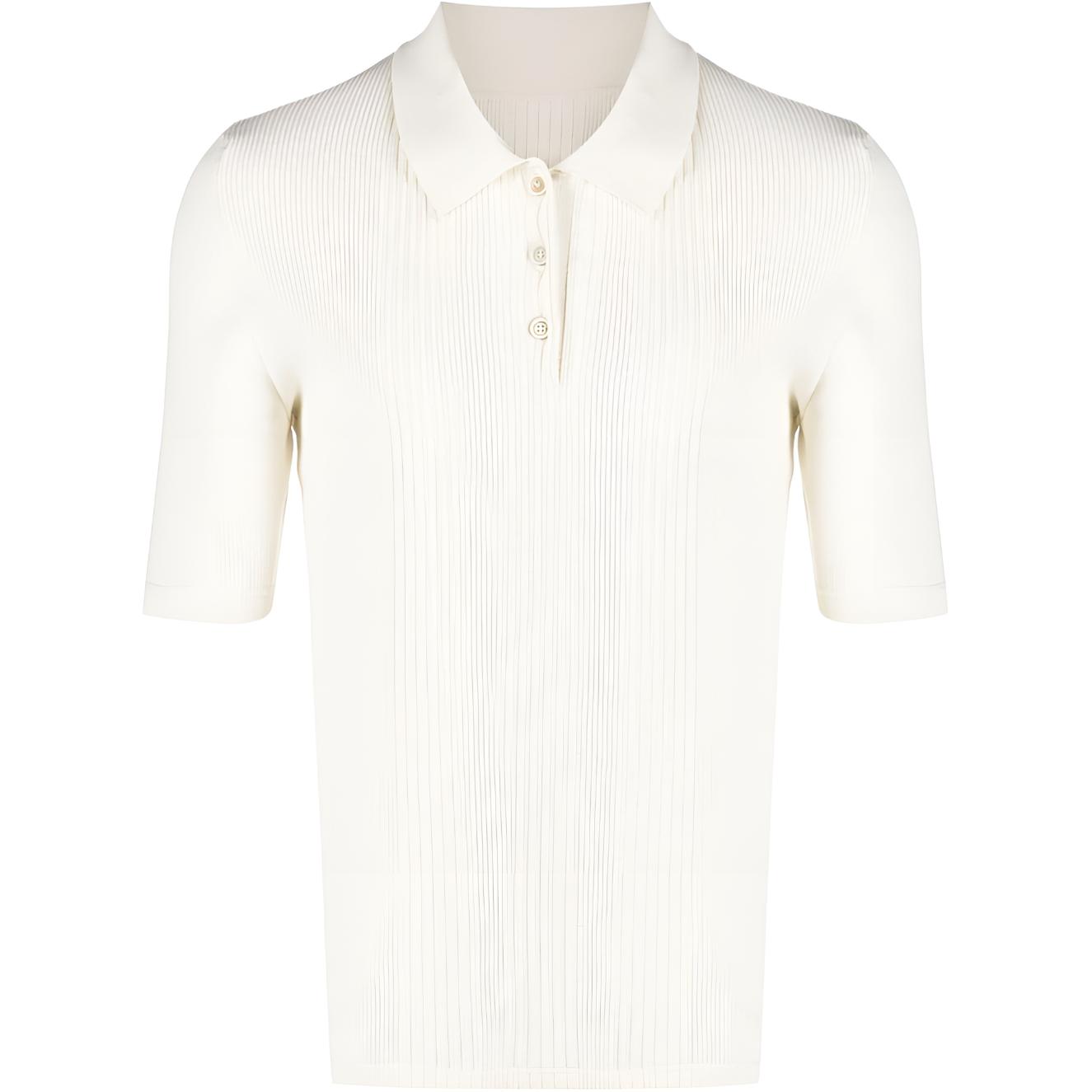 Maison Margiela Half Buttoned Ribbed Polo Shirt