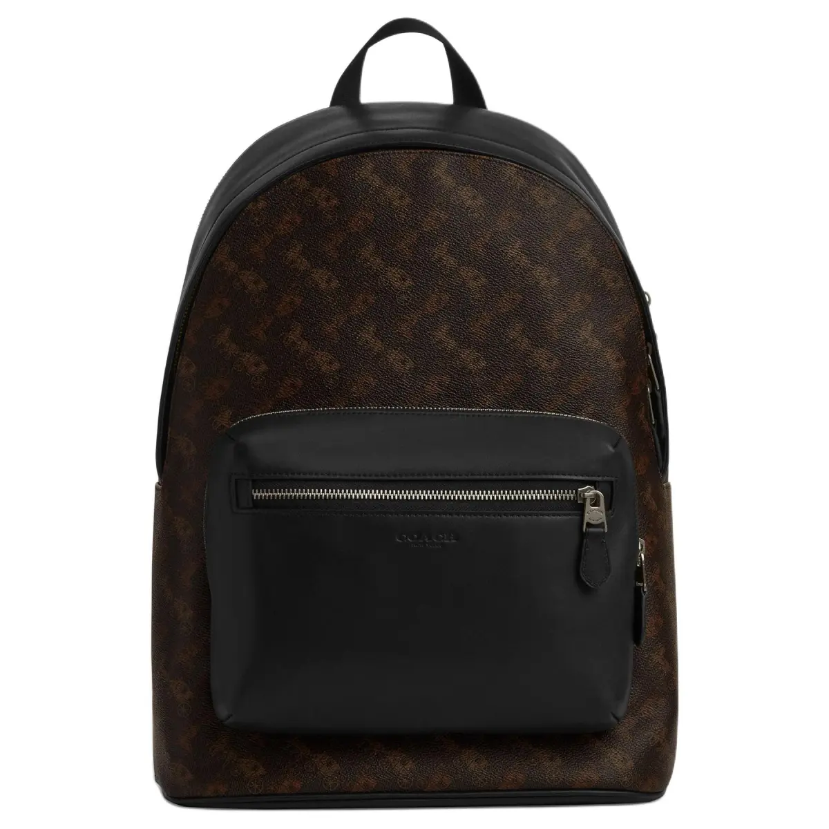 COACH West Cow Leather With Fabric With Artificial Leather Backpack Large Unisex Truffle