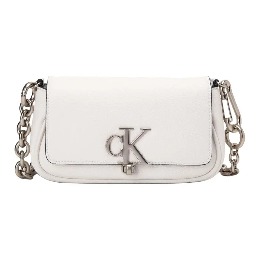 CALVIN KLEIN Synthetic Material Shoulder Bags Medium Women's Moon White