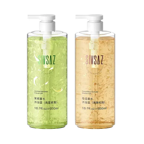 Perfume, fragrant moisturizing nutritious perfumed floral shower gel strongly flavoured with jasmine, long-term effect, conceals acne, 800 ml