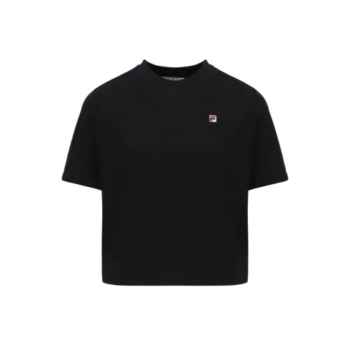 FILA T Shirts Women's Black Crew Neck Moderate
