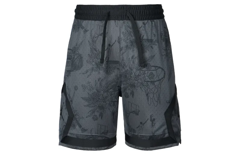 Jordan Men's Dri FIT Printed Diamond Shorts Casual Shorts Men's Black