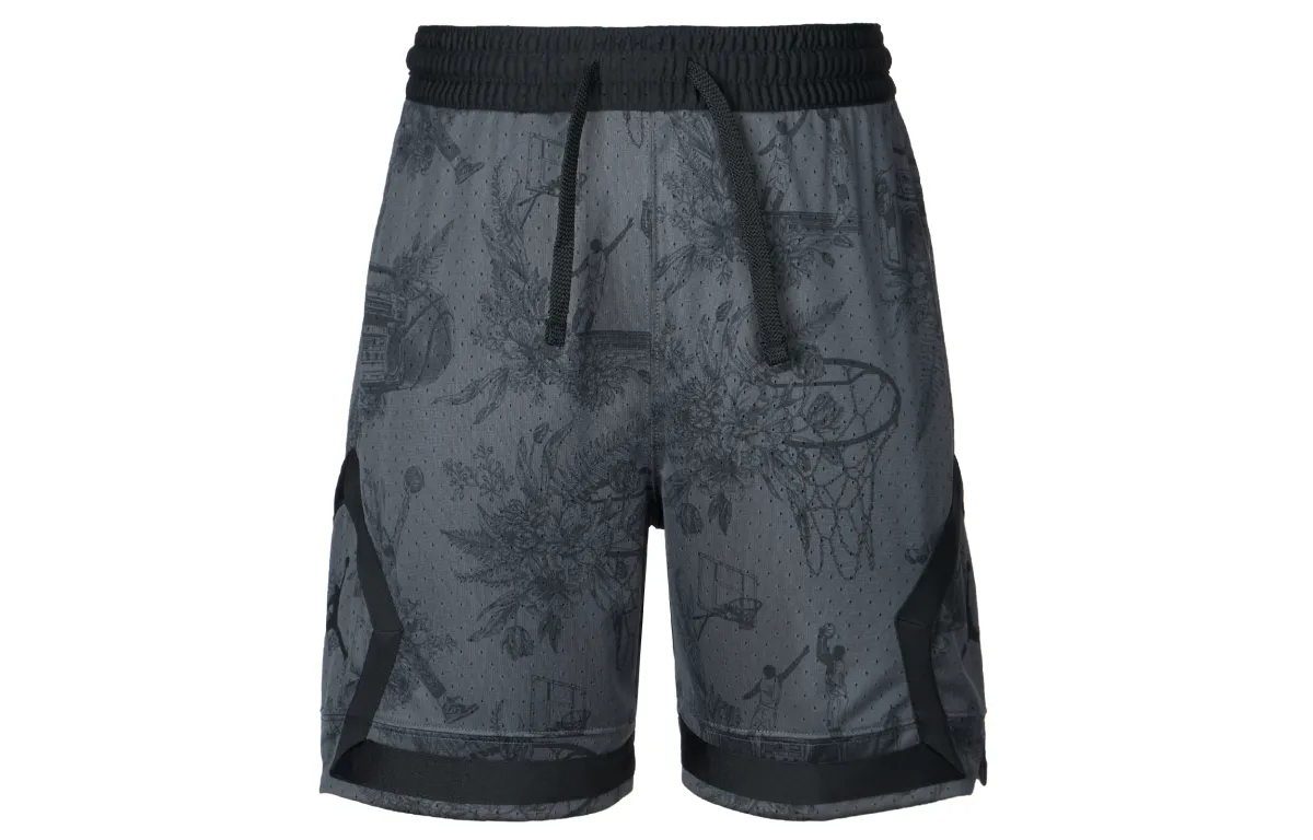 Jordan Men's Dri FIT Printed Diamond Shorts Casual Shorts Men's Black
