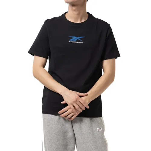 Reebok T Shirts Unisex Black Crew Neck Moderate