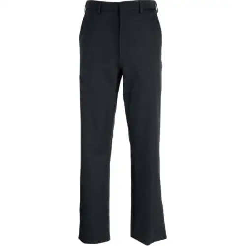 PRADA Logo Plaque Cropped Tailored Trousers