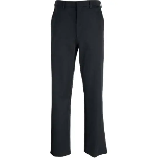 PRADA Logo Plaque Cropped Tailored Trousers