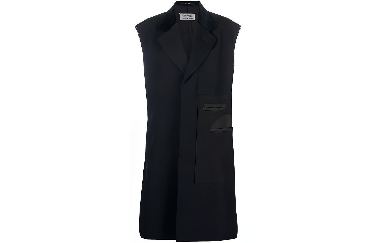 Maison Margiela sleeveless raw-cut coat