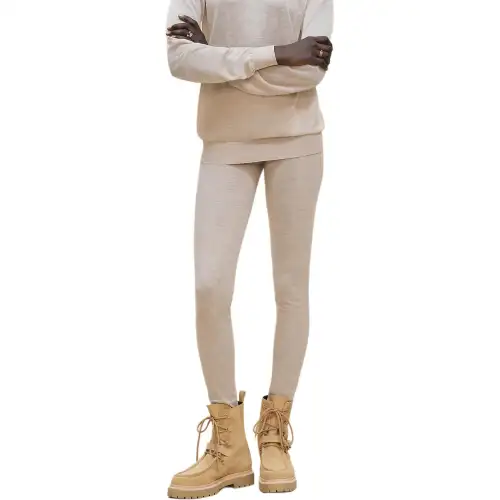 HERMES Leggings Women's Beige Moderate