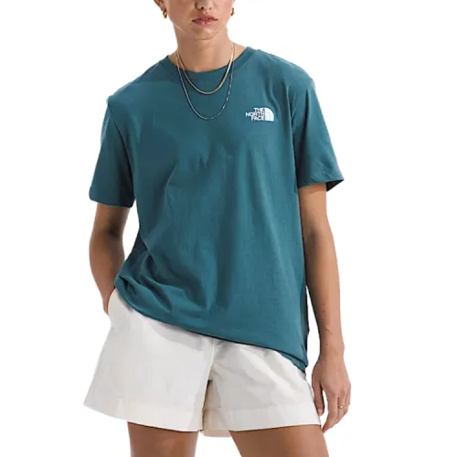 THE NORTH FACE T Shirts Women's Blue Crew Neck Moderate Straight Fit