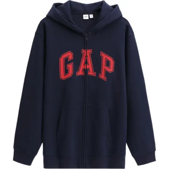 Осенняя повседневная куртка GAP с буквенным принтом и логотипом, толстовка на молнии с капюшоном в одном стиле для мужчин и женщин