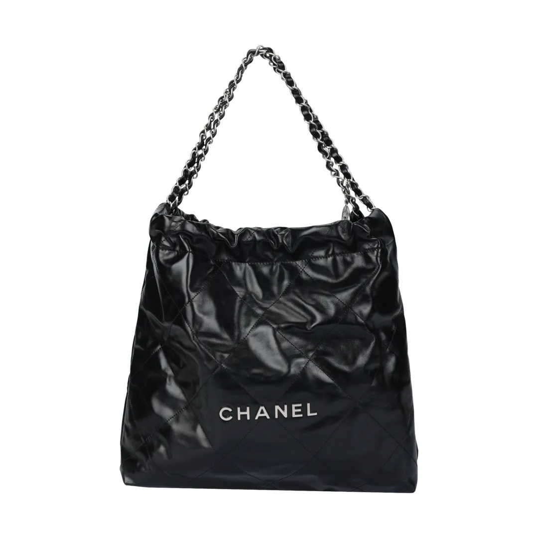 CHANEL 22Bag Cow Leather Tote Bag, Shopping Bag, Crossbody Bag, Shoulder Bag Regular Women's Black